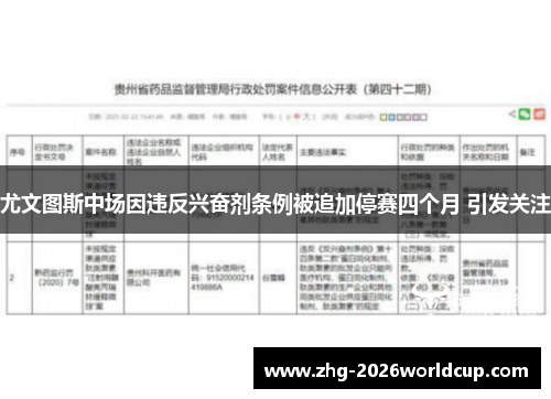 尤文图斯中场因违反兴奋剂条例被追加停赛四个月 引发关注